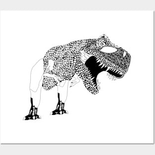 Dinosaur Line art Posters and Art